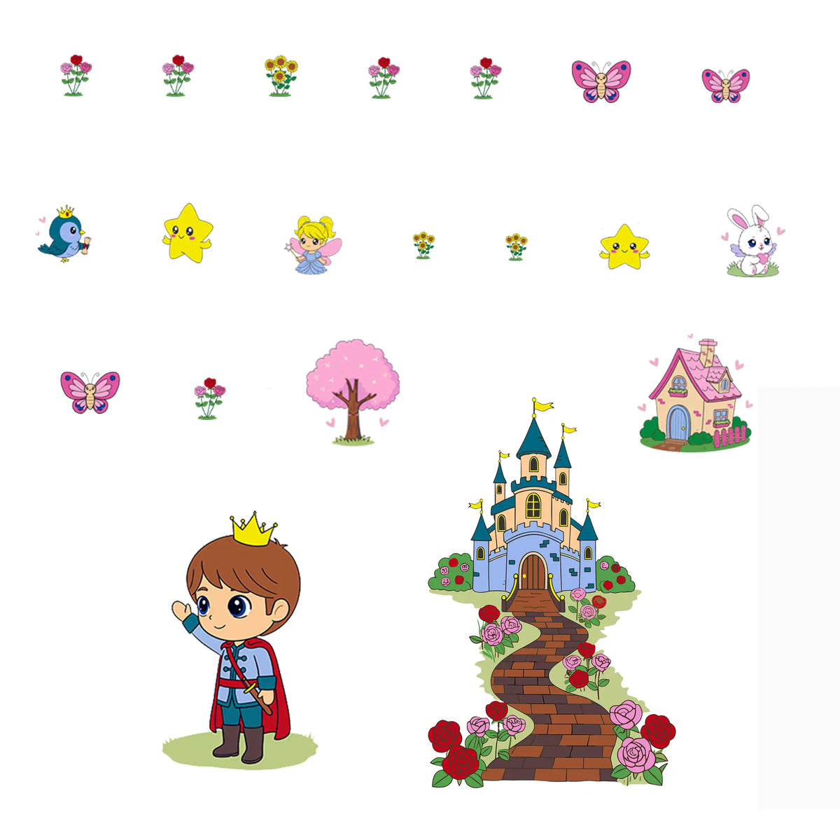 🤴 Royal Paint N Stick Wall Decal Kit Prince Storybook Signature Kit