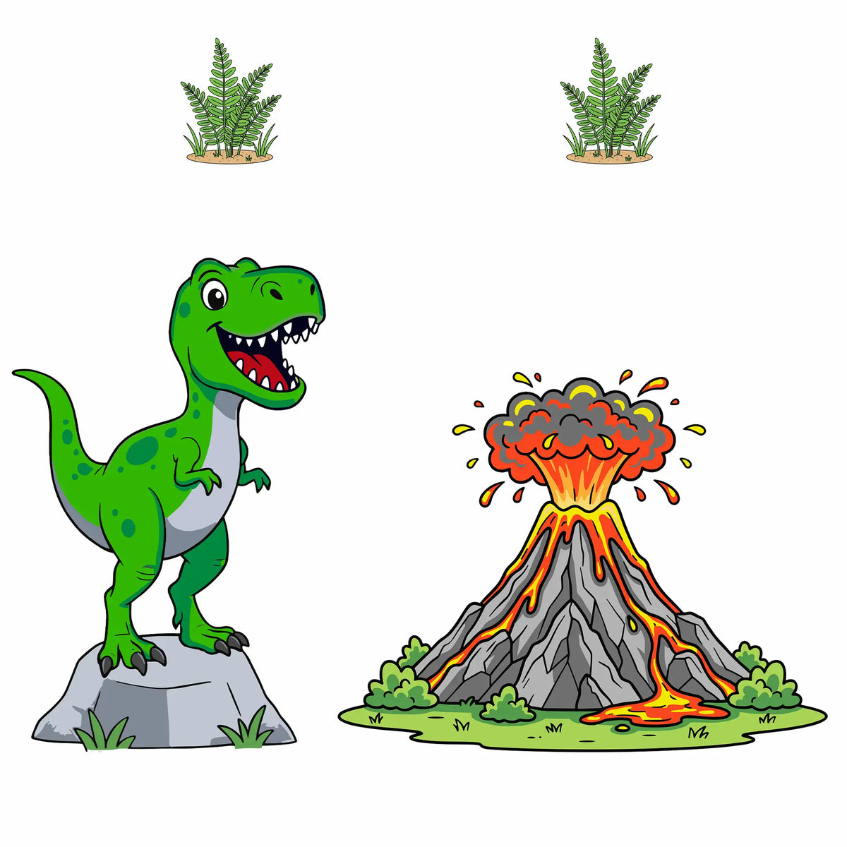 🦖 Dinosaur Paint N Stick Wall Decal Kit Essentials Kit • T-Rex Eruption