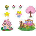 🏡 Princess Paint N Stick Wall Decal Kit Essentials Kit • Fairy Cottage Scene